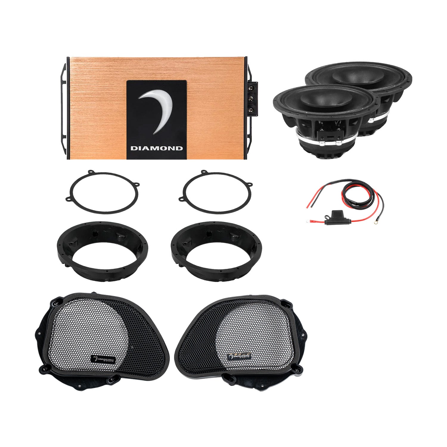 98 - 13 Harley Davidson® Road Glide 2 - Speaker System - DA9813RGSP2 - DA9813RGSP2 - Diamond Audio