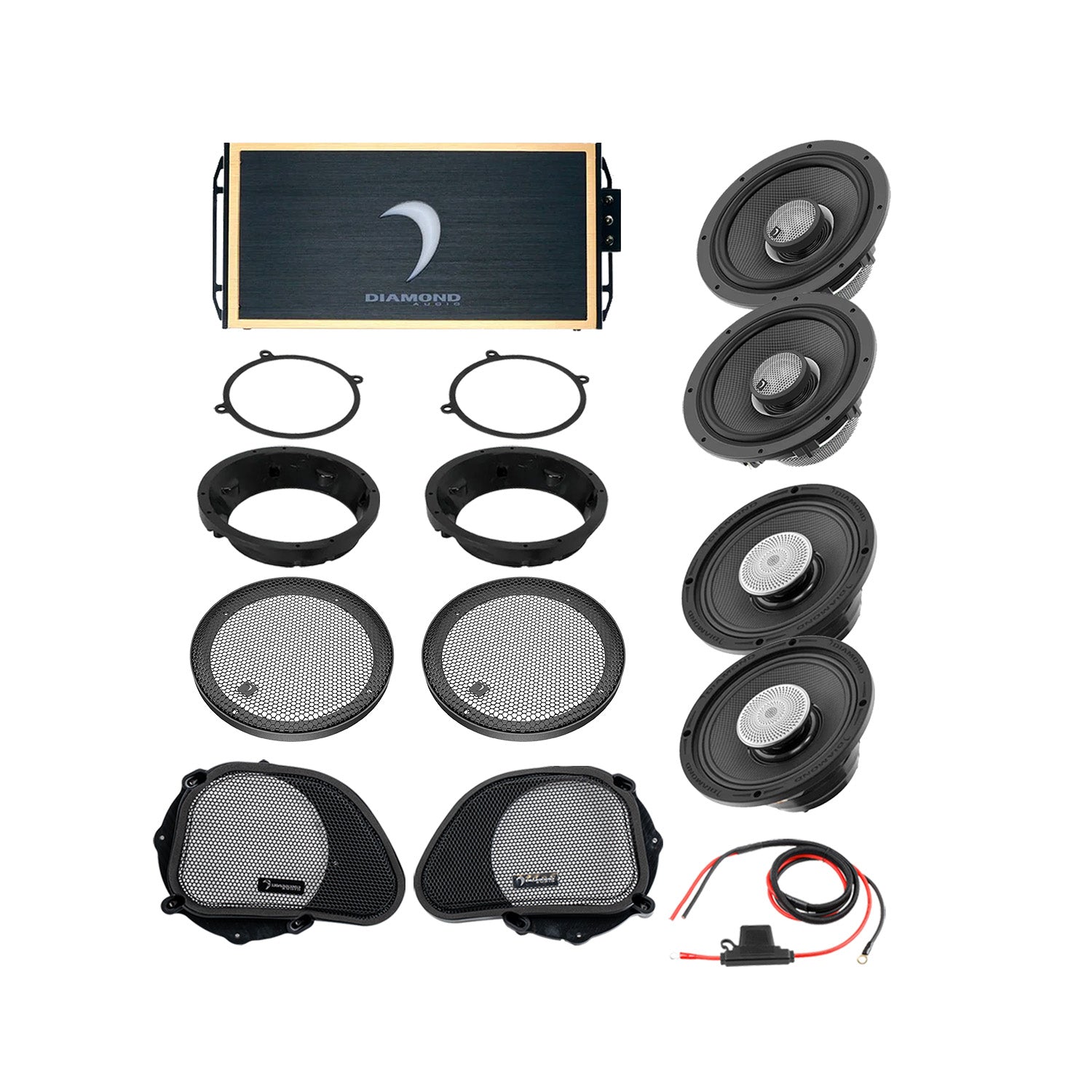 98 - 13 Harley Davidson® Road Glide 4 - Speaker System - DA9813RGTP3 - DA9813RGTP3 - Diamond Audio