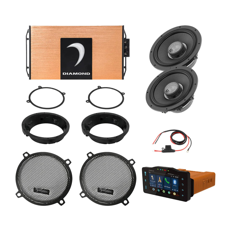 98 - 13 Harley Davidson® Street Glide 2 - Speaker System - DA9813SGSP1R - DA9813SGSP1R - Diamond Audio