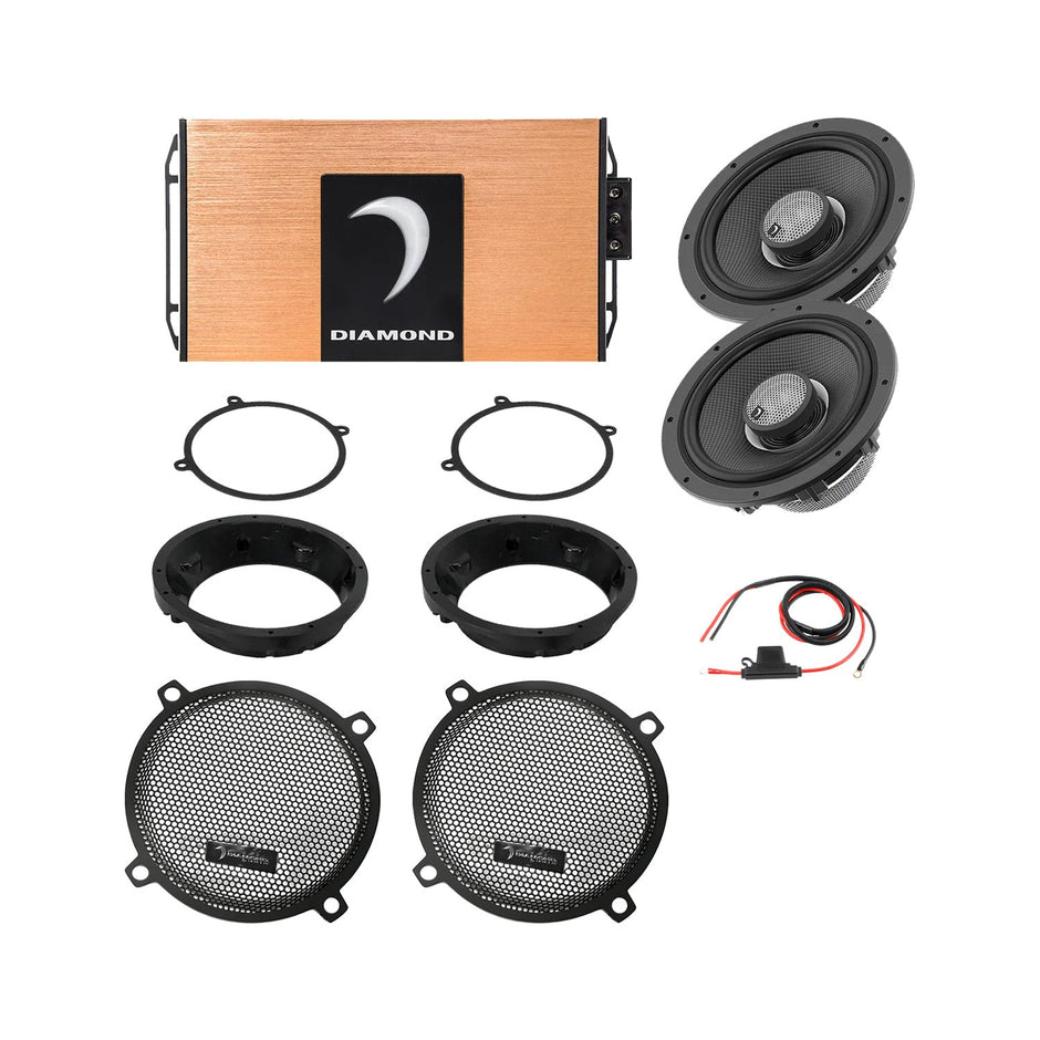98 - 13 Harley Davidson® Street Glide 2 - Speaker System - DA9813SGSP1 - DA9813SGSP1 - Diamond Audio