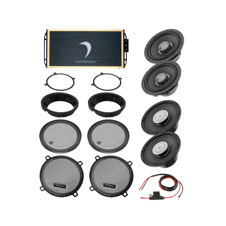 98 - 13 Harley Davidson® Street Glide 4 - Speaker System - DA9813SGTP3 - DA9813SGTP3 - Diamond Audio