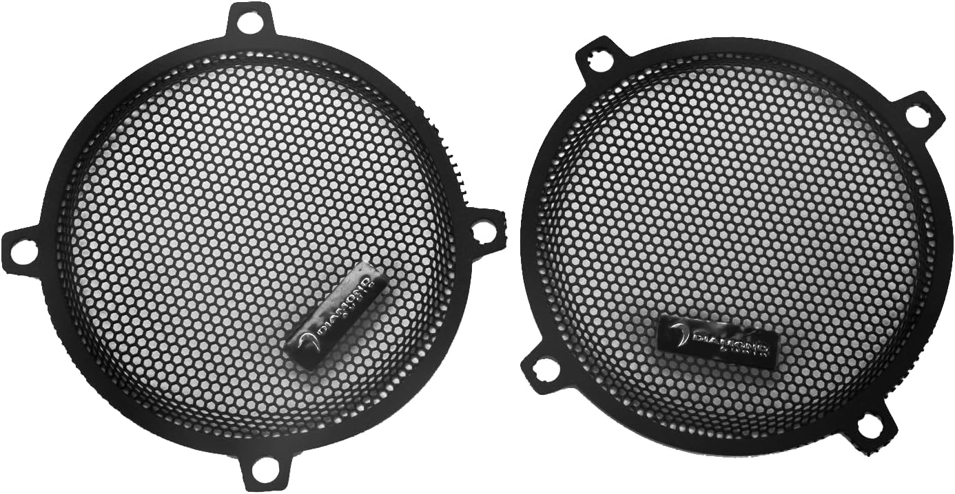 1998 - 2013 Harley Davidson® Street Glide Faring Grills W/Diamond Logo (Pair) - DHDSG13 - DHDSG13 - Diamond Audio