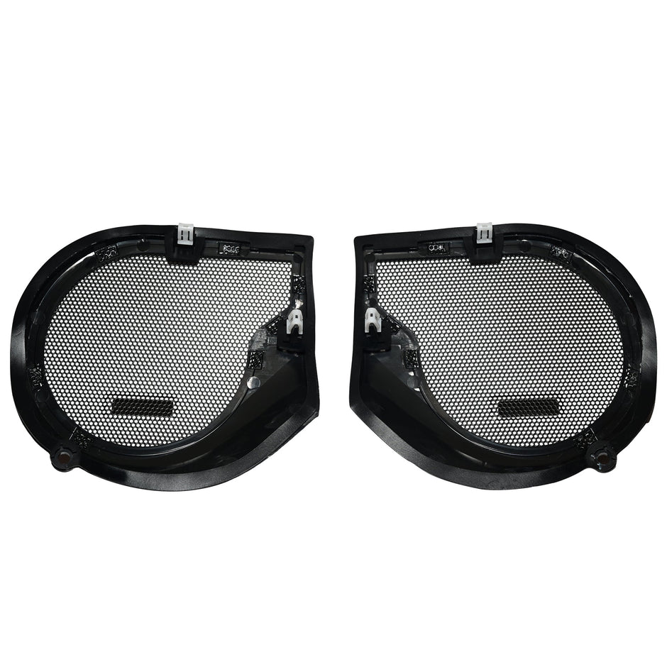 Enhance your Harley-Davidson DHDSG24 with these bat wing fairing speaker grills. Quality design for improved sound and style.