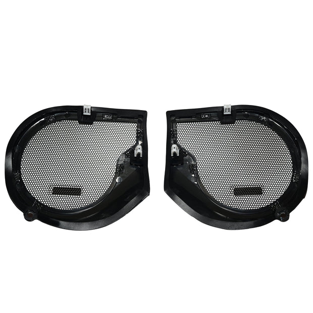 Enhance your Harley-Davidson DHDSG24 with these bat wing fairing speaker grills. Quality design for improved sound and style.