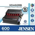 JENSEN XDA92RB Class D 2-Channel Bridgeable Amplifier with 80 Watts RMS x 2 , 600 Watts