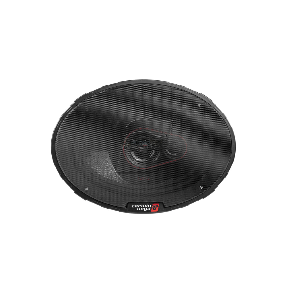 The HED Speaker Grills feature an oval black design for in-vehicle audio systems, with a protective grille. Multiple small cones ensure sound dispersion. A sleek look is completed by a red 