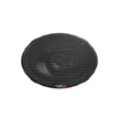 The HED Speaker Grills feature an oval black design for in-vehicle audio systems, with a protective grille. Multiple small cones ensure sound dispersion. A sleek look is completed by a red 