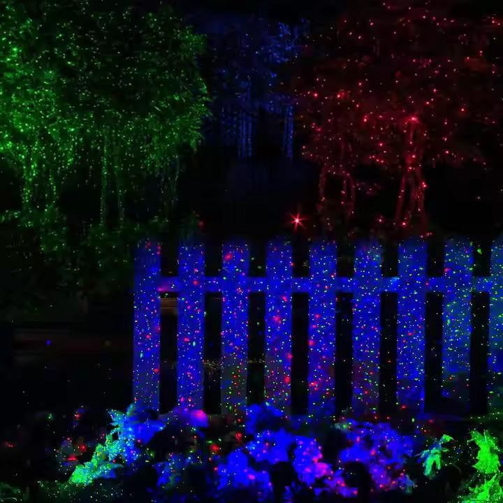 Garden Light Projector with Light Effects, Night Lights LED Projector for Outdoor Decor for Lawns, Courtyards, and Patios Purple Blueish Laser with Remote  purple blueish