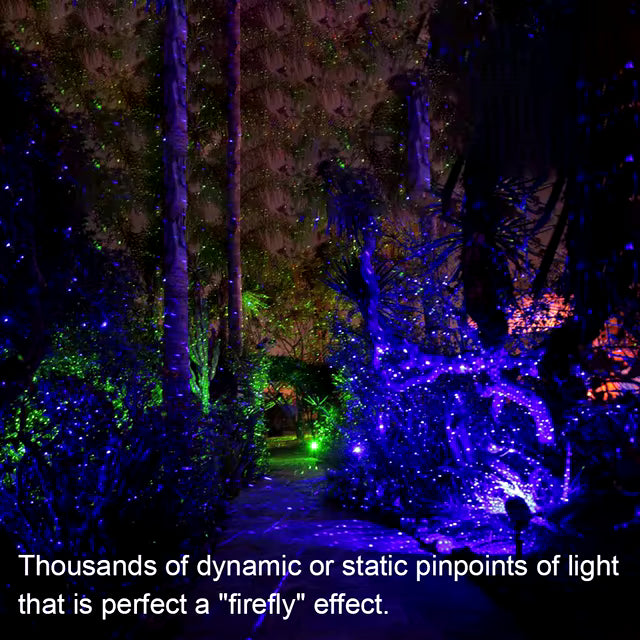 Garden Light Projector with Light Effects, Night Lights LED Projector for Outdoor Decor for Lawns, Courtyards, and Patios Purple Blueish Laser with Remote Red