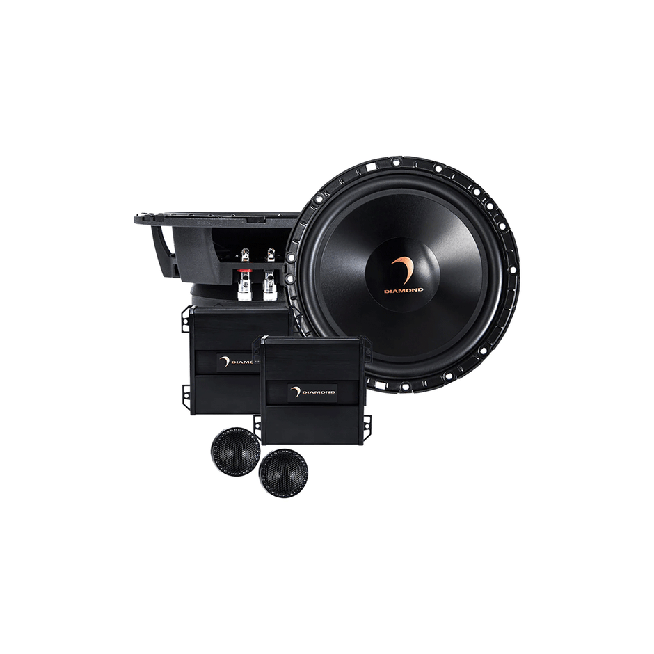 H65S - HEX Series 6.5“ 2 - Way Component Set w/25mm Silk Dome Tweeter - H65S - Diamond Audio