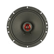 The HED 2025 Edition Coaxial Speaker, a sleek, modern 6.75” 2-way full-range system, features a round black design with a textured surface, multiple mounting holes, and a metallic red 