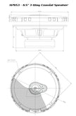 Technical drawing of the Cerwin Vega HED Series 6.5