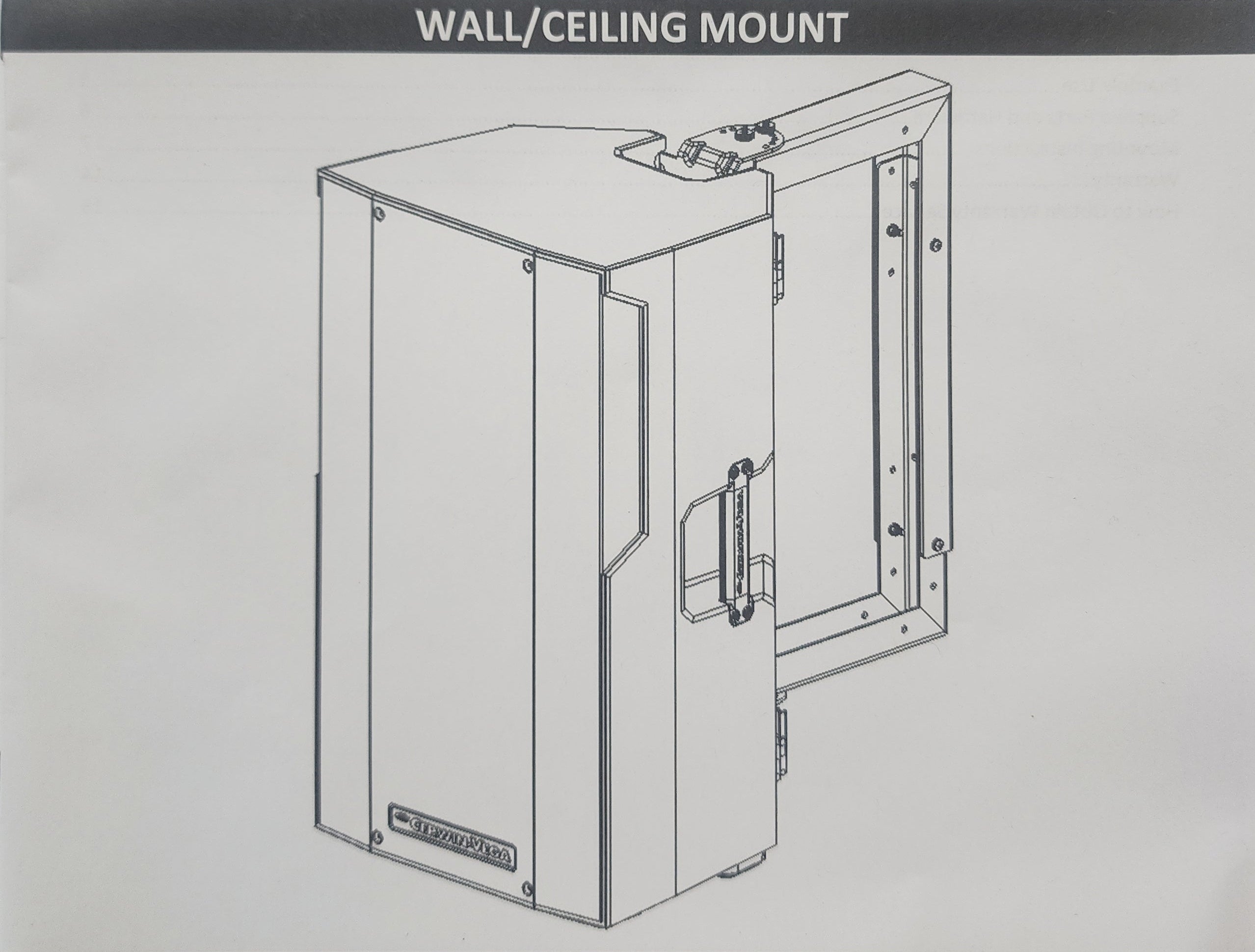 CVE Series PA Speaker Wall/Ceiling Mounting Bracket - HARP00110