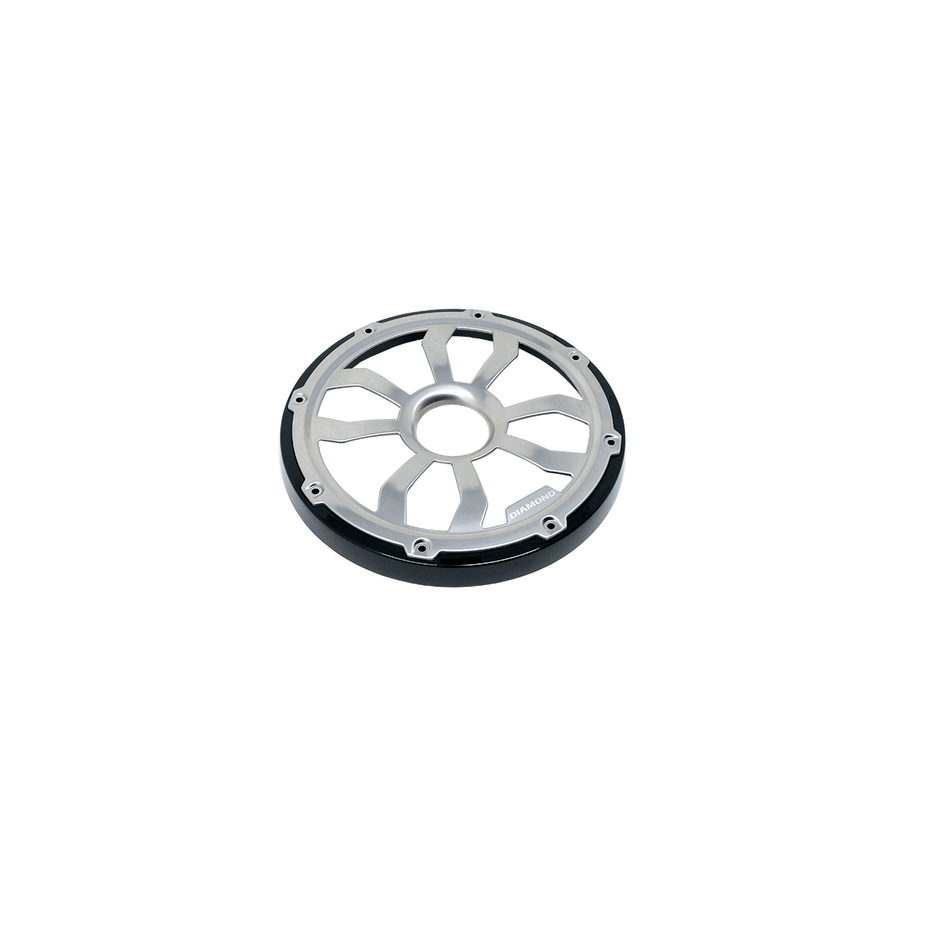 Diamond Audio HXM65FGB 6.5 inch flush grills, black and brushed aluminum - view 4