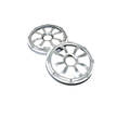 Diamond Audio HXM65FGW 6.5 inch flush grills, brushed aluminum and white - view 2