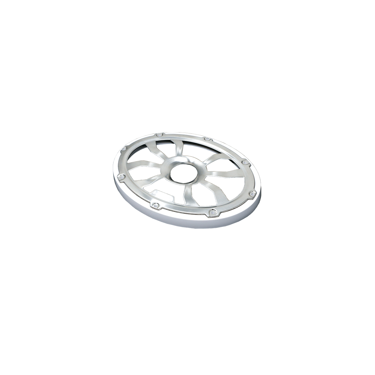 Diamond Audio HXM69FGW 6x9 flush mount grills, brushed aluminum and white - view 3