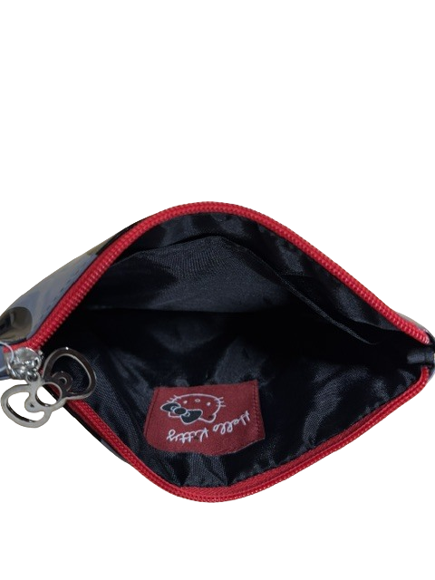 Hello Kitty Polka Dot Cosmetic Pencil Pouch with a Red Zipper Embroidered Design - 8