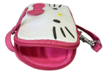 Hello Kitty Cosmetic Bag with a Wristlet Strap Pink / White 5.5