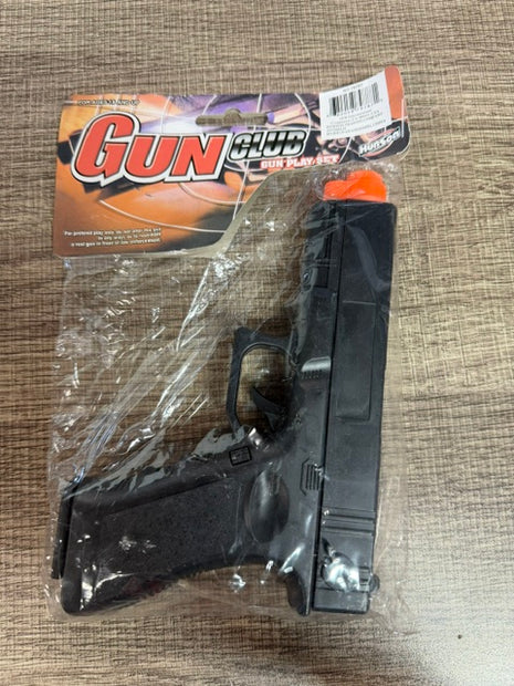 Black Hunson Gun Club Play Set TOY Pistol with a Distinctive Orange Safety Tip 5 pcs.