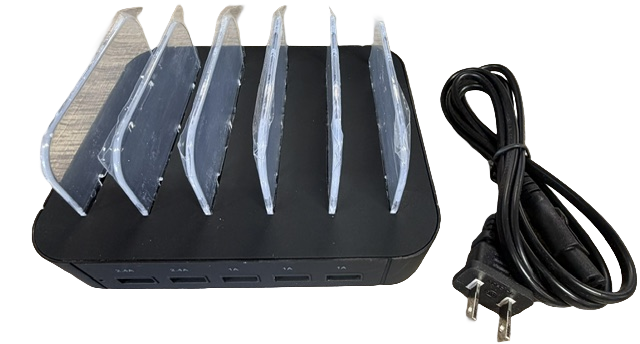USB 5 port charging station Black 6