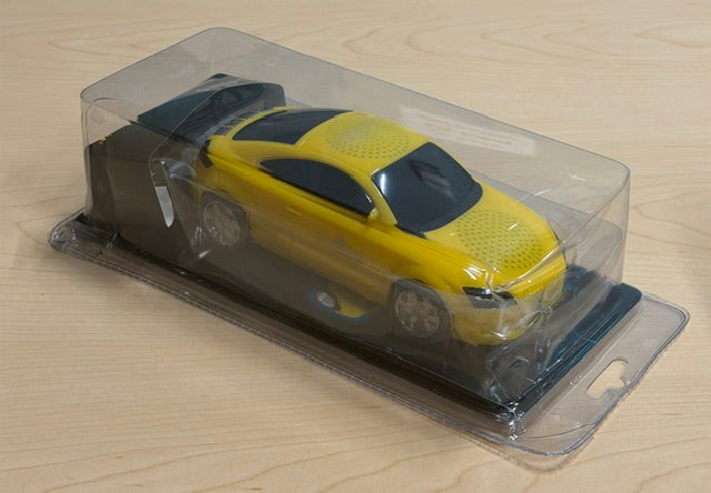 Certified Bluetooth Speaker, Digital Accessories, Yellow  Sport's Car Sedan Design - Style # SPBTC301Y