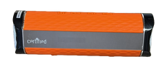 CERTIFIED Portable Speaker with FM Radio MICRO SD USB AUX Port & Built-In Rechargable Battery Orange - 7 x 2 x 2 inch