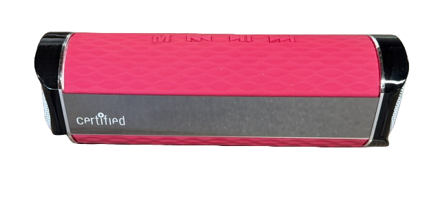 CERTIFIED Portable Speaker with FM Radio MICRO SD USB AUX Port & Built-In Rechargable Battery Pink - 7 x 2 x 2 inch