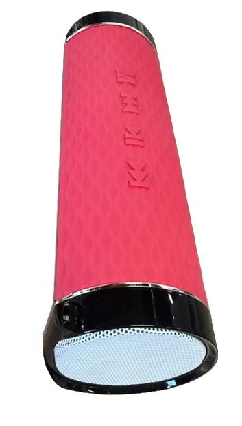 CERTIFIED Portable Speaker with FM Radio MICRO SD USB AUX Port & Built-In Rechargable Battery Pink - 7 x 2 x 2 inch