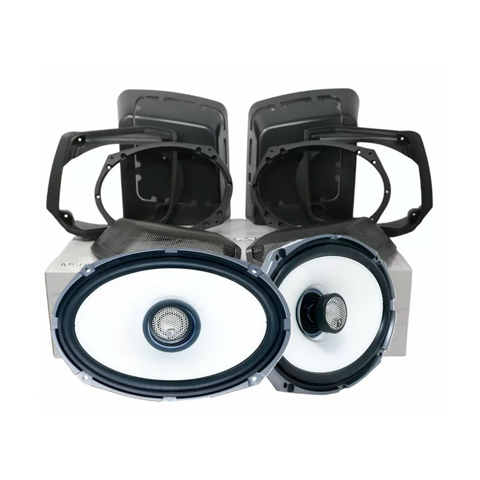 1998 - 2013 Harley Davidson® Cut In Lid Kit with HXM69F4 (4Ω) Speakers - MSHXM694LK13 - MSHXM694LK13 - Diamond Audio