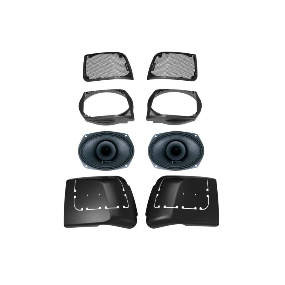 2014-2023 Harley Davidson® Cut In Lid Kit with MP692 (2Ω) Speakers - MSMP692LK