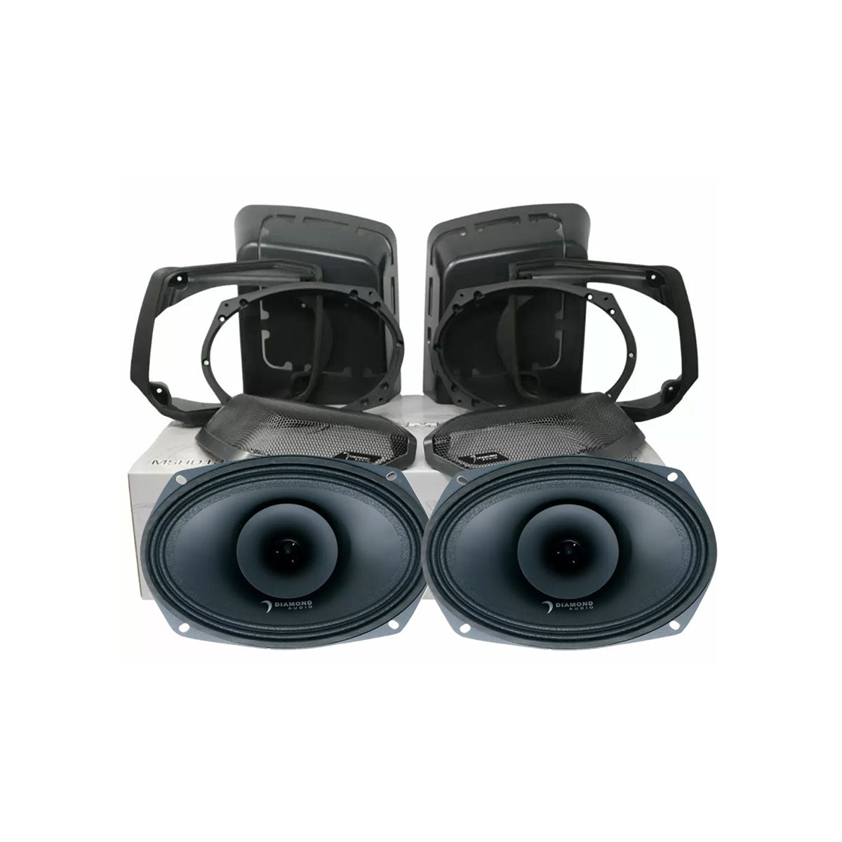 1998 - 2013 Harley Davidson® Cut - In Lid Kit with MP692 Speakers (2Ω) - MSMP692LK13 - MSMP692LK13 - Diamond Audio
