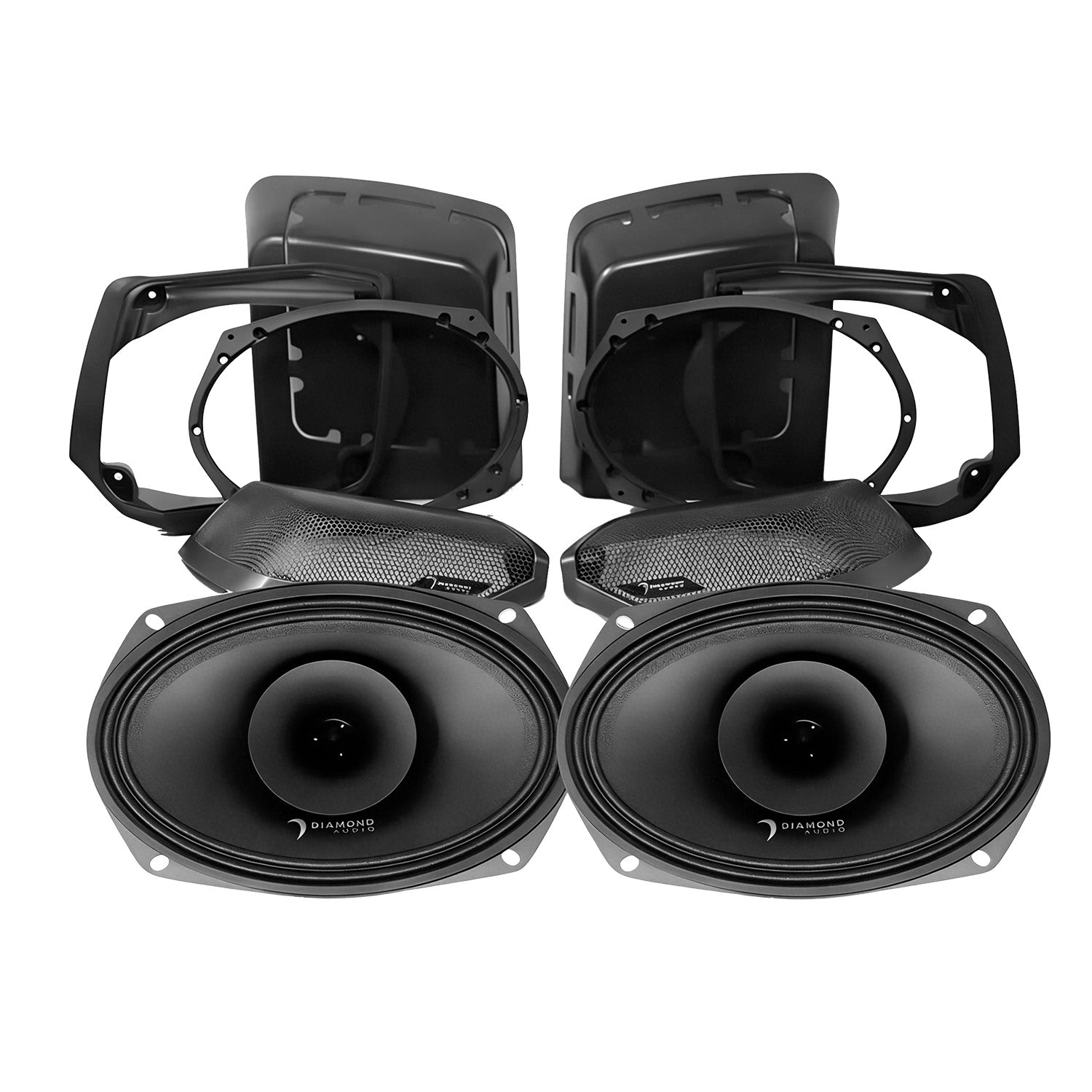 98 - 13 Harley Davidson® Street Glide 4 - Speaker System - DA9813SGSP4R - DA9813SGSP4R - Diamond Audio