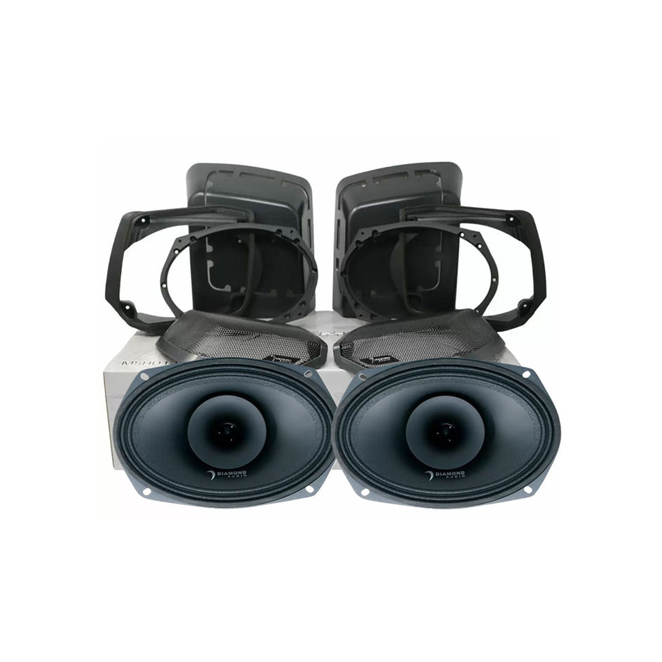 1998 - 2013 Harley Davidson® Cut - In Lid Kit with MP694 Speakers (4Ω) - MSMP694LK13 - MSMP694LK13 - Diamond Audio