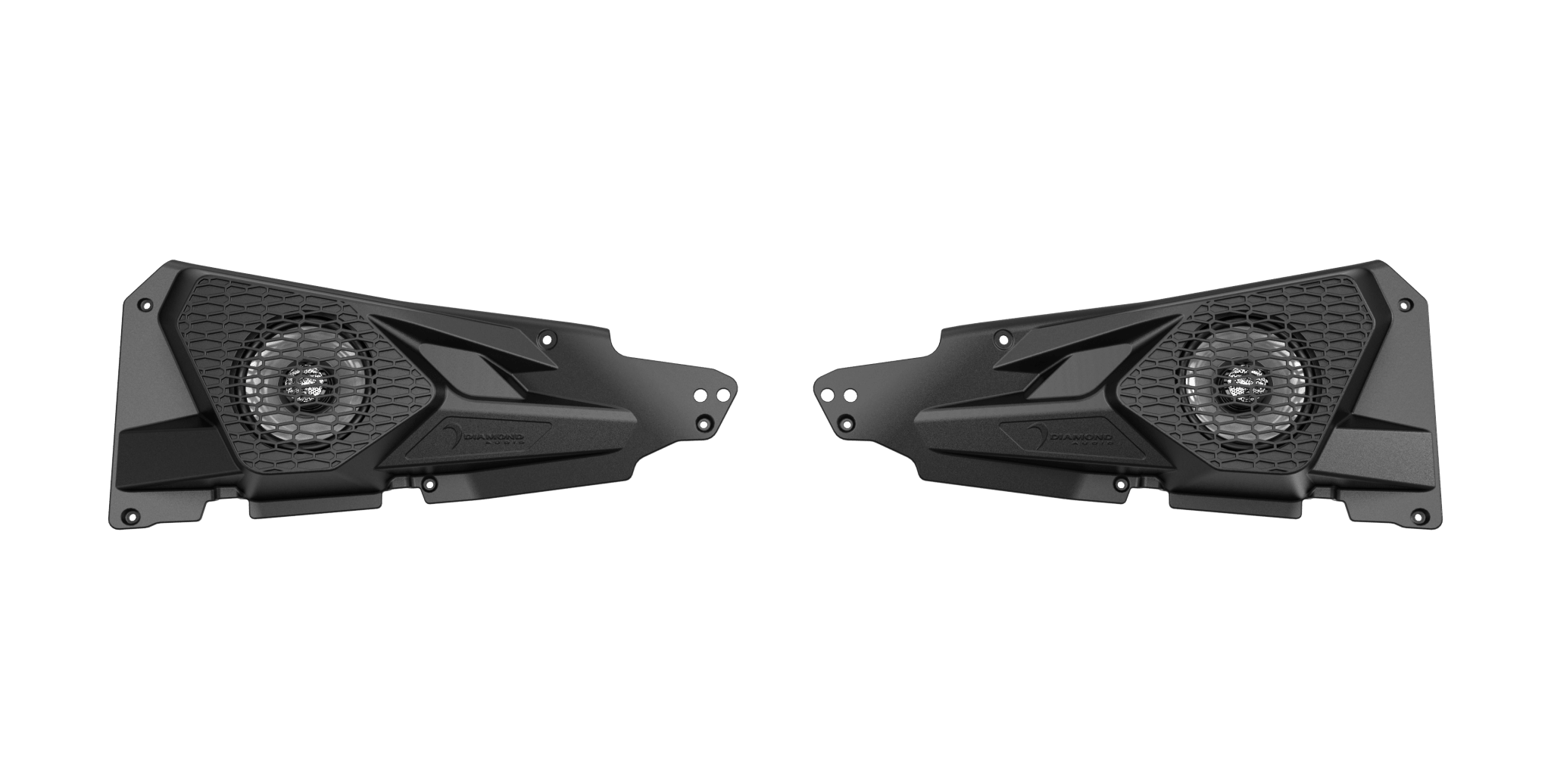 Take your off-road audio to the next level with the Diamond Audio Polaris RZR 2014+ Front Speaker Panel Kit & HXM65F4 coaxial