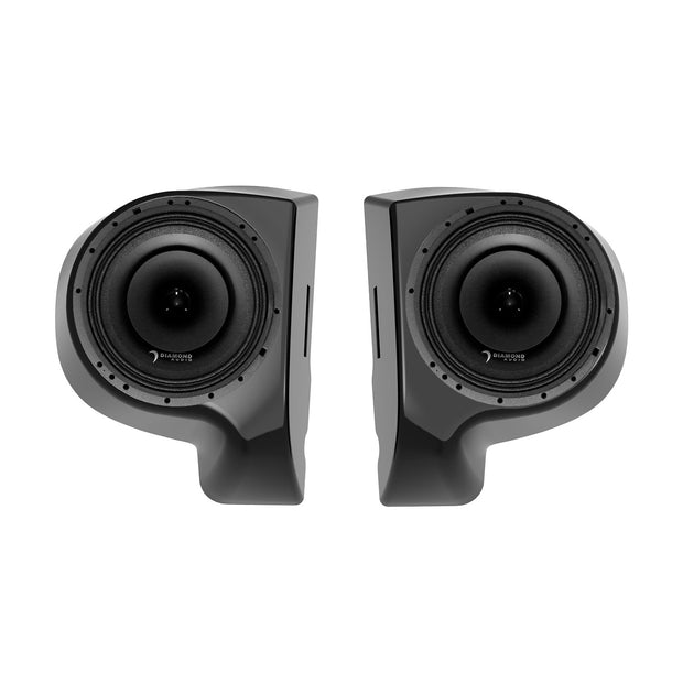 HARLEY KICK PODS WITH MP654 Upgrade your motorcycle audio system with the Diamond Audio Harley Kick Pods with MP654 Speakers