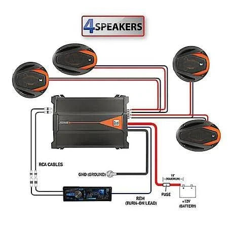 Dual Electronics XPR540 4-Channel Car MOSFET Powered Amplifier