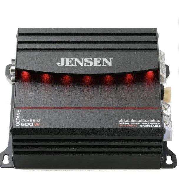 JENSEN XDA92RB Class D 2-Channel Bridgeable Amplifier with 80 Watts RMS x 2 , 600 Watts
