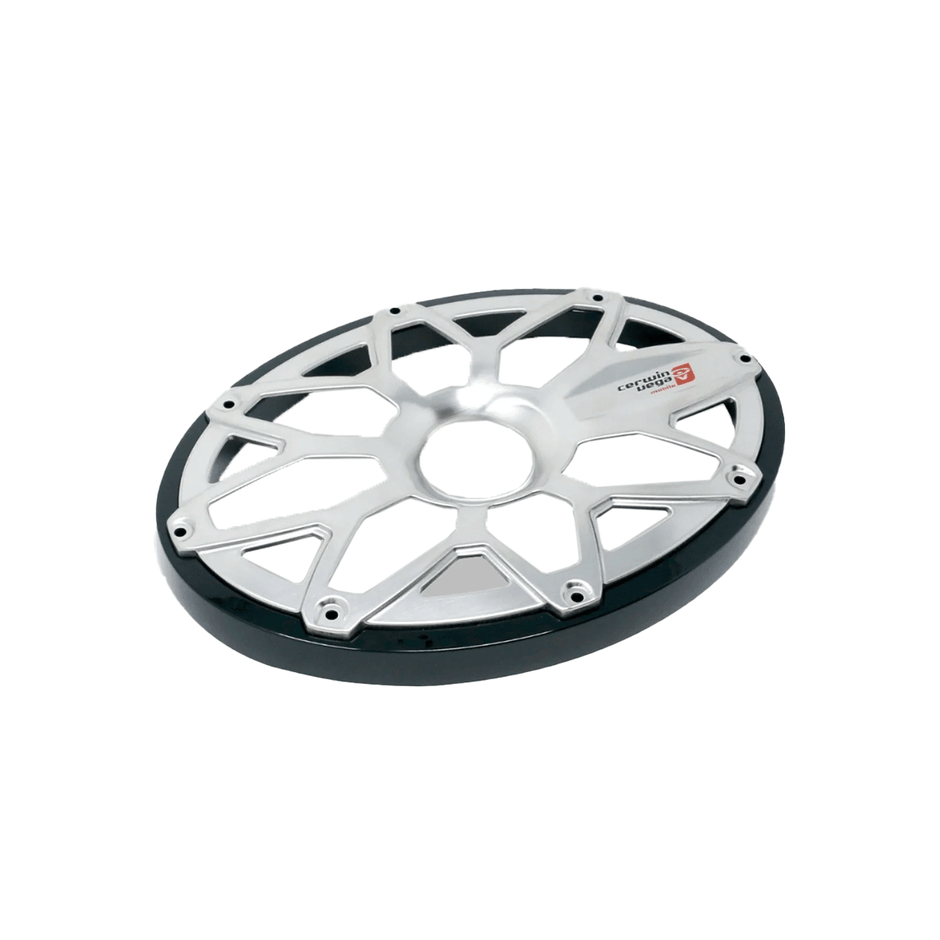 A silver and black, multi-spoke diamond-cut motor wheel rim set against a white background resembles the intricate design of the RPM Stroker Black 6