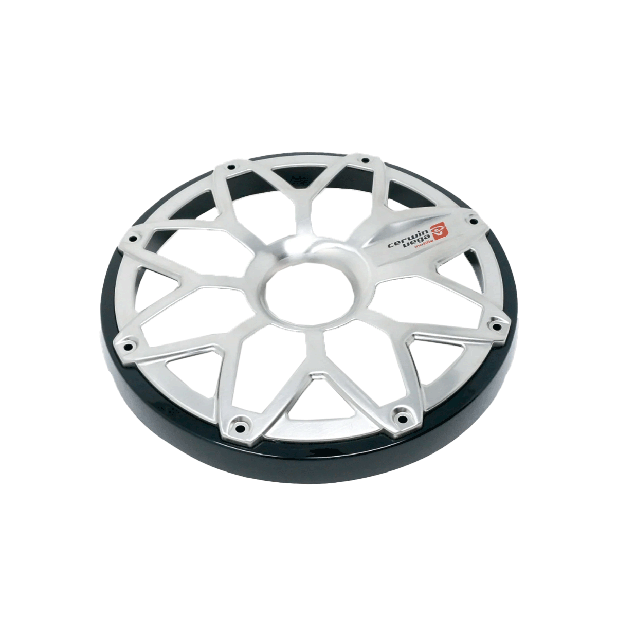 A sleek silver car wheel rim with a geometric pattern sits on a white background, echoing the intricate design of an RPM Stroker 6.5