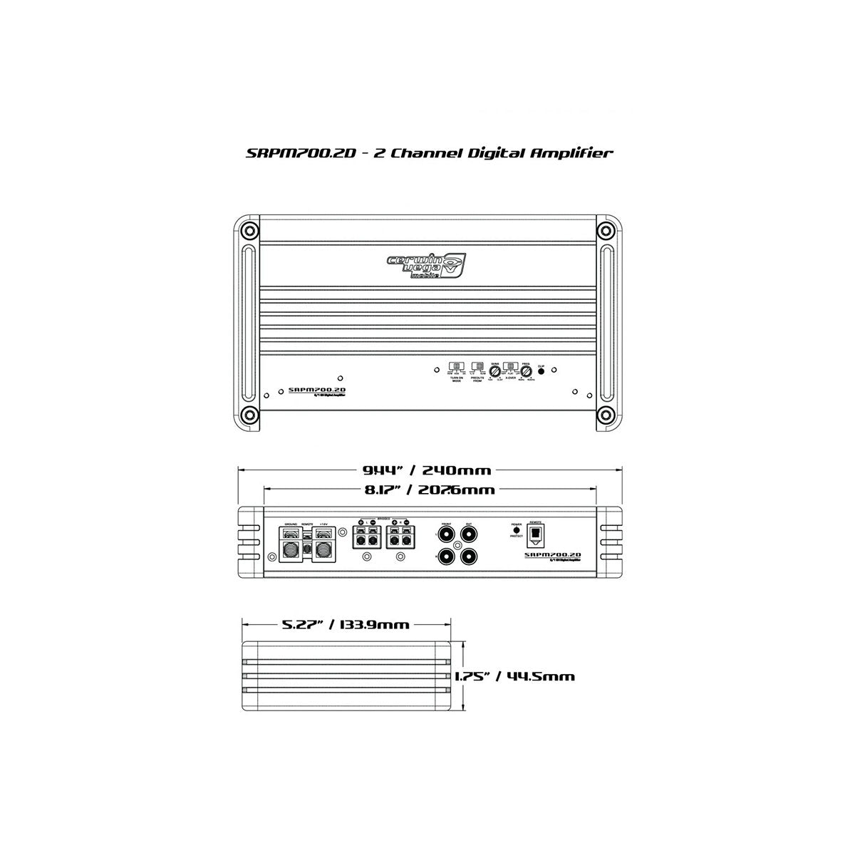 SRPM Stroker 2-Channel Full Range Class-D Amplifier - SRPM700.2DW