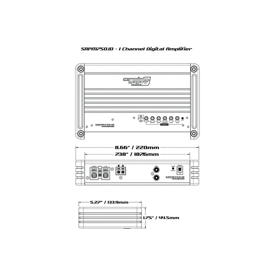SRPM Stroker 1-Channel Class-D Monoblock Amplifier - SRPM750.1D