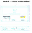 A technical drawing of the Cerwin Vega Stroker 500W RMS Class-D Digital 2 Channel Amplifier-S9500.2D, popular with SPL fans, shows the front and top views with dimensions of 11.81 inches wide and 7.25 inches high, featuring input/output ports, control knobs, and the Cerwin Vega logo.