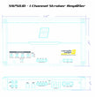 Diagram of the Cerwin Vega Stroker 500W RMS Class-D Mono Amplifier-S9750.1D showing front and side views with measurements: 11.81 inches wide, 7.25 inches tall. Ideal for SPL enthusiasts, it includes input/output ports, mode switches, brand logo, model details, and amplifier type.