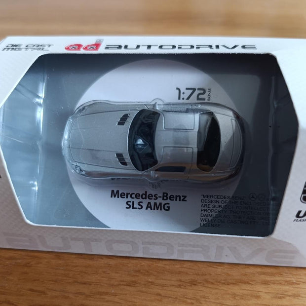 Autodrive Mercedes-Benz SLS AMG 1:72 Die Cast Metal 8GB USB Flash Drive Grey