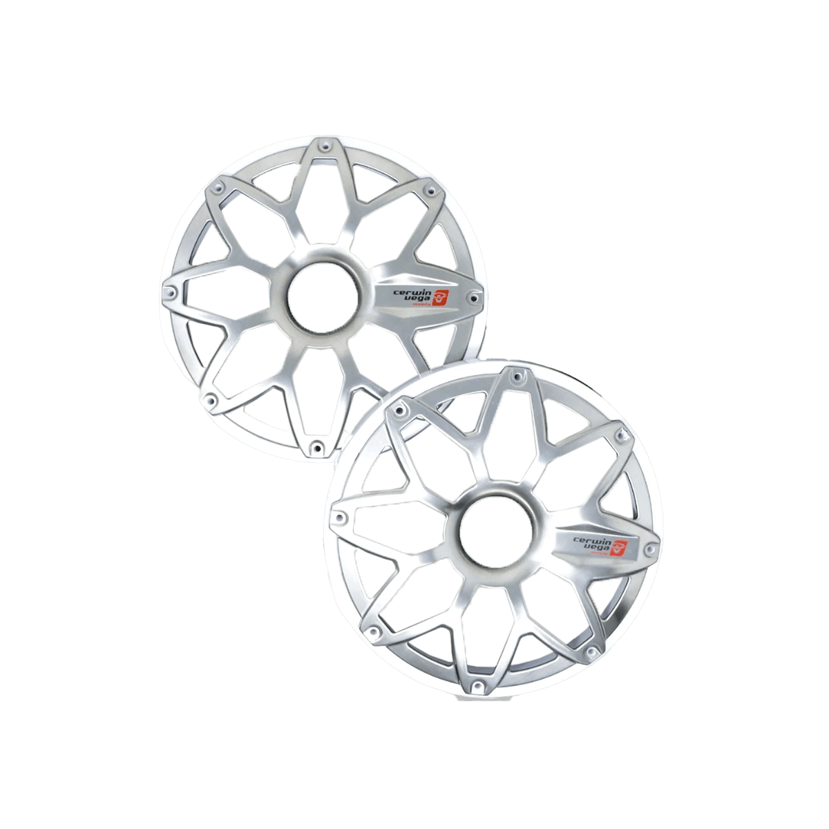 Cerwin-Vega SM65FGW 6.5 Inch RPM Stroker Flush Mount Speaker Grill White and Stainless Pair