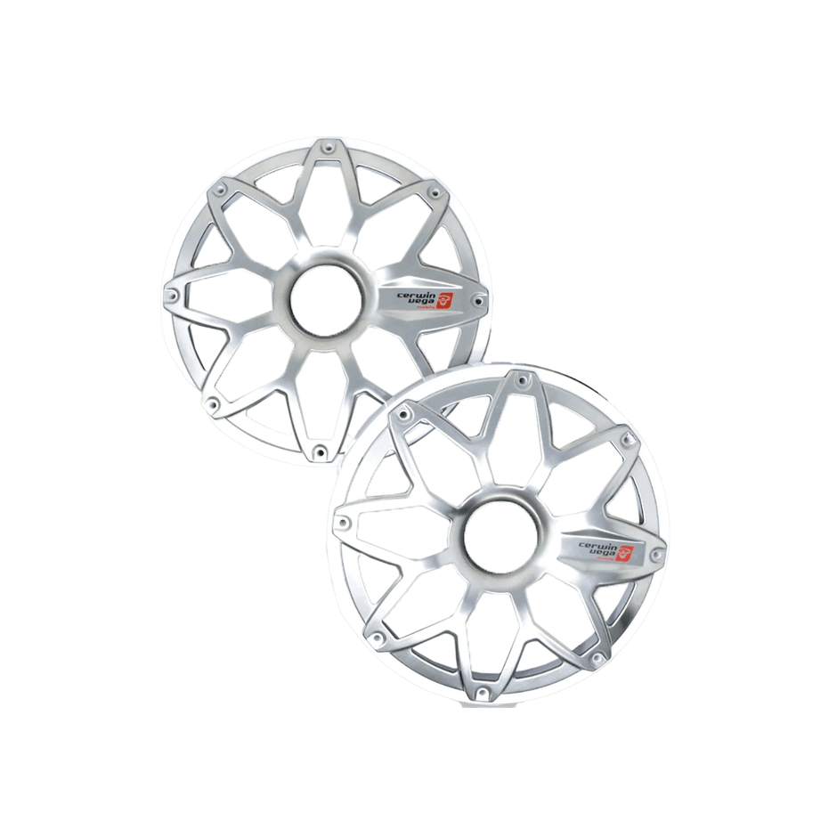 Cerwin-Vega SM65FGW 6.5 Inch RPM Stroker Flush Mount Speaker Grill White and Stainless Pair