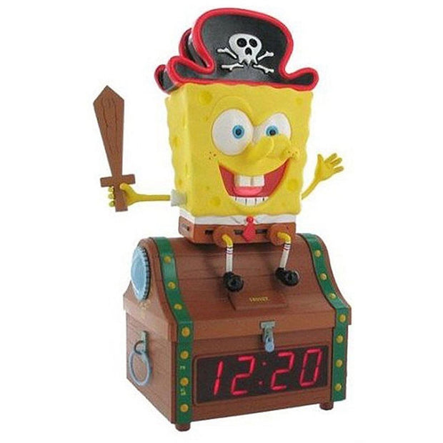 SpongeBob Treasure Chest Clock Radio AM/FM