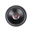 The Stroker Series 10 Inch Subwoofer (ST104D) showcases superior car audio performance with its round black design, ribbed texture, and bold red 