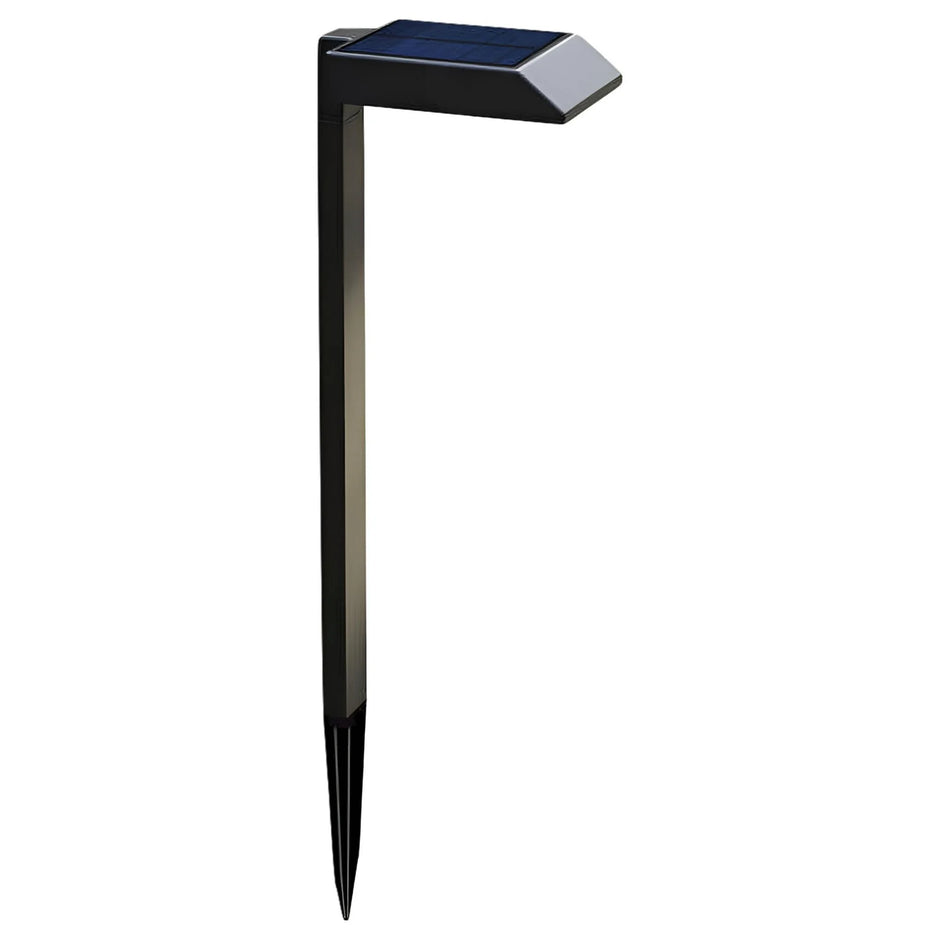 LED Solar Pathway Lights, Black, Outdoor Landscape Path Lighting, 6 Pack