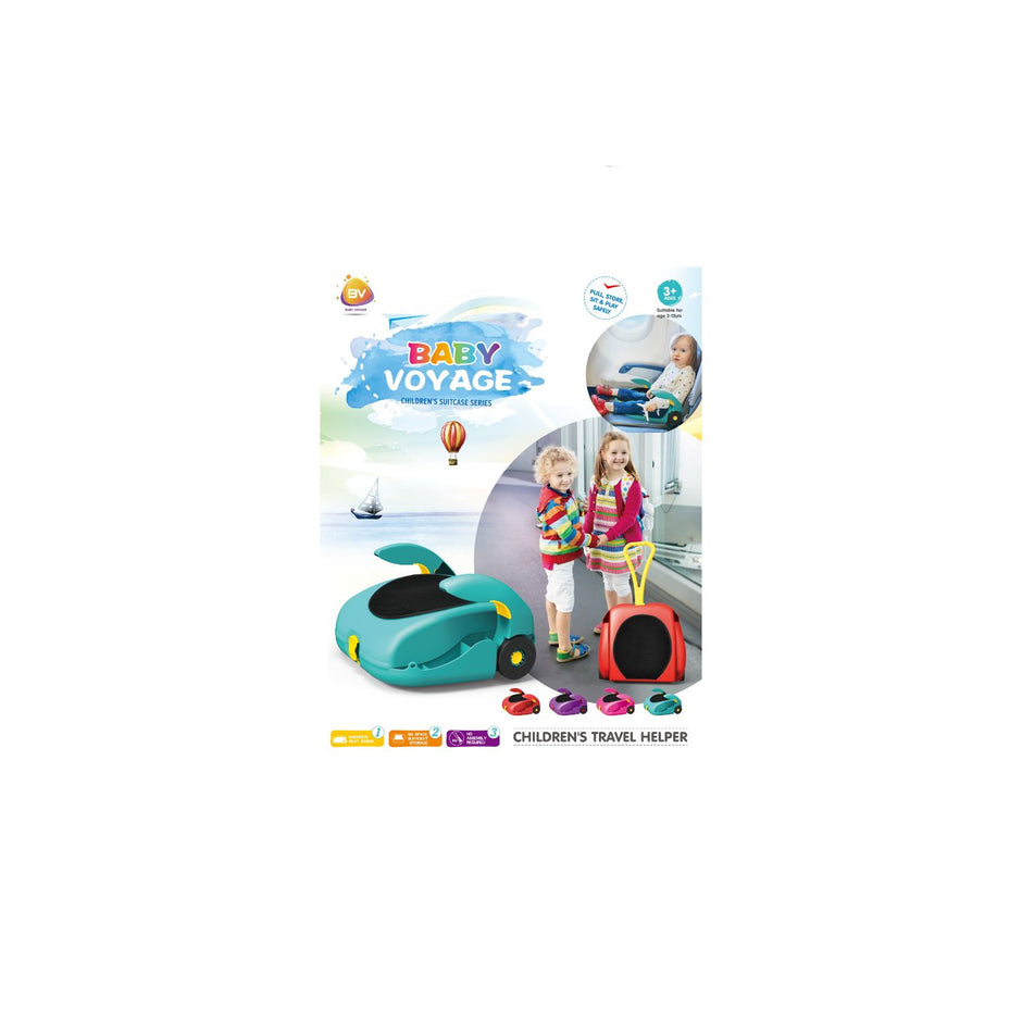 Baby Voyage Carry-On Luggage for Kids - 2 in 1 Luggage and Seat - Pink